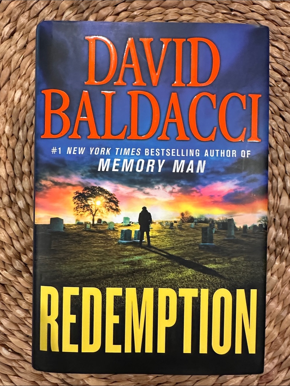 David Baldacci Redemption Hardcover Book - Blue, Orange, Yellow Cover